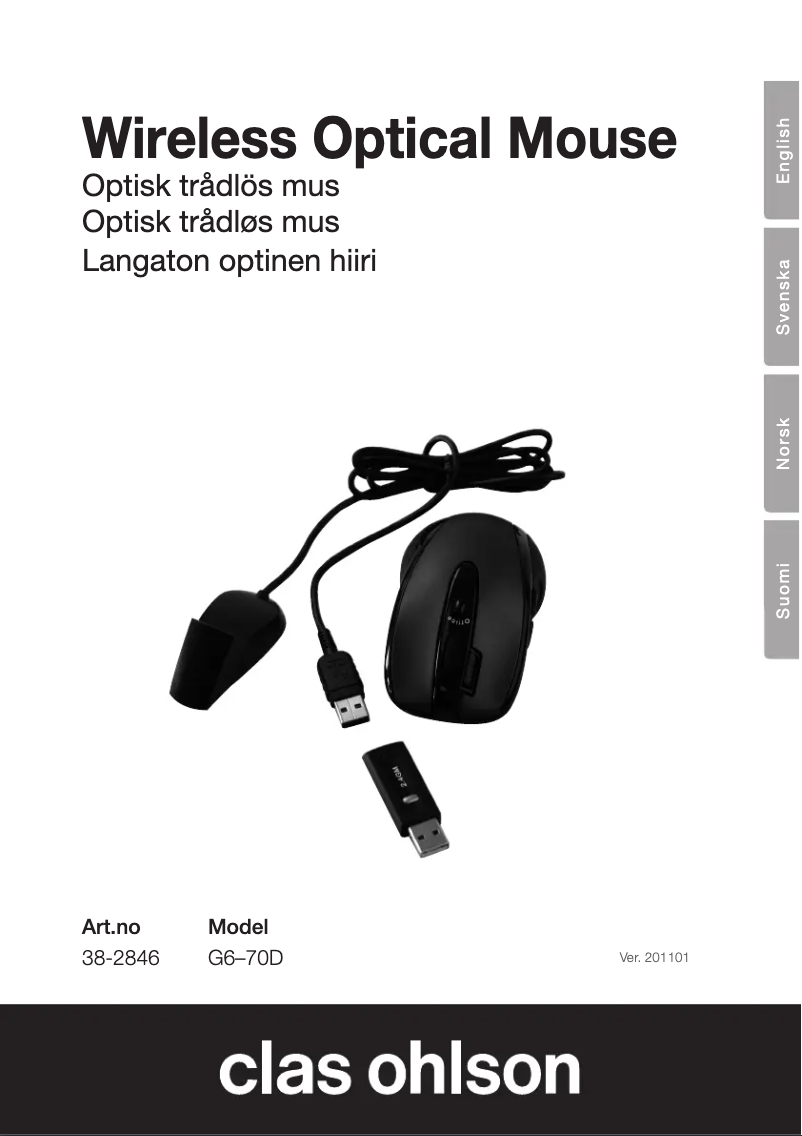 Page 1 de la notice Manuel utilisateur A4Tech G6–70D