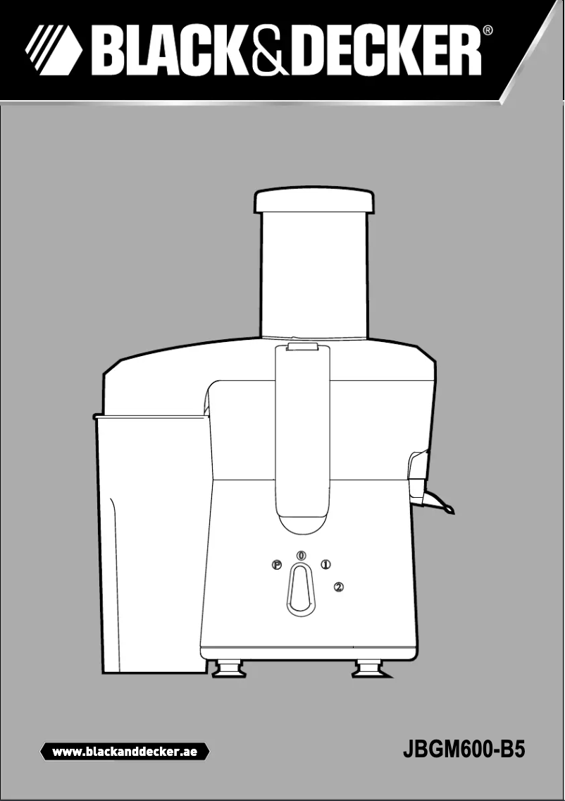 Page n°1 - Manuel utilisateur Black & Decker JBGM600