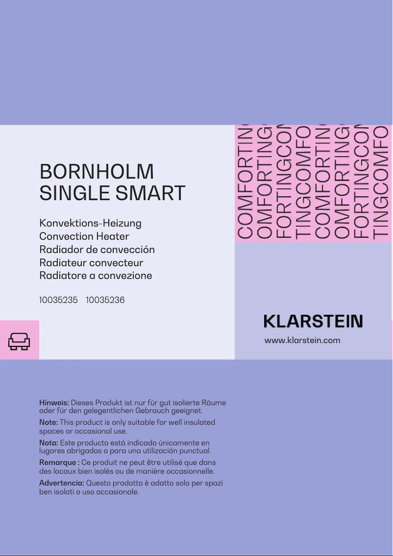 Image de la première page du manuel de l'appareil Bornholm Single Smart