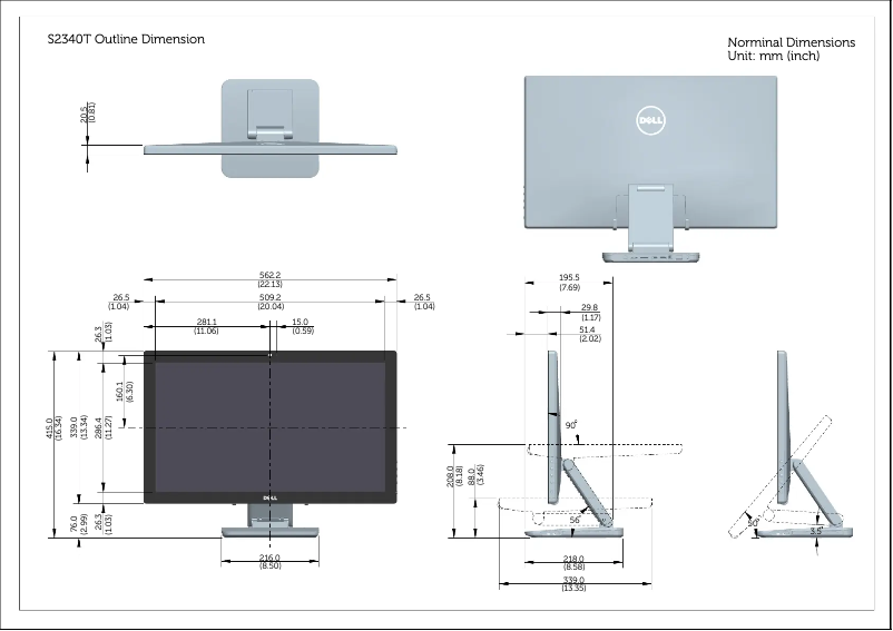 Page n°1 - Guide d'installation Dell S2340T