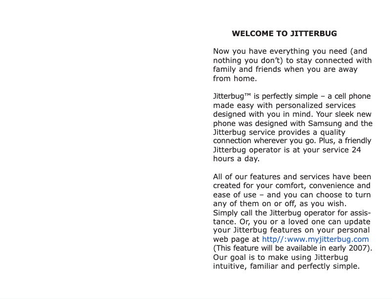 Page n°1 - Manuel utilisateur GreatCall Jitterbug