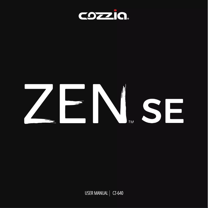 Page n°1 - Manuel utilisateur Cozzia ZEN SE