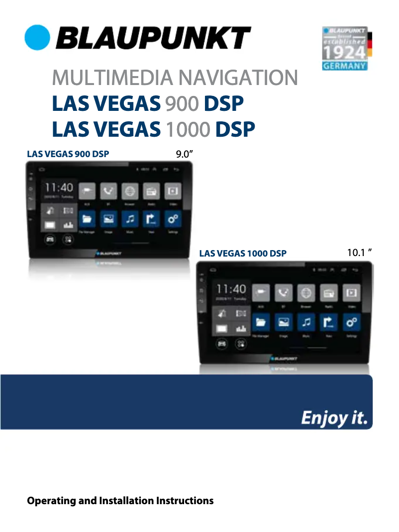 Page 1 de la notice Manuel utilisateur Blaupunkt Las Vegas 900 DSP