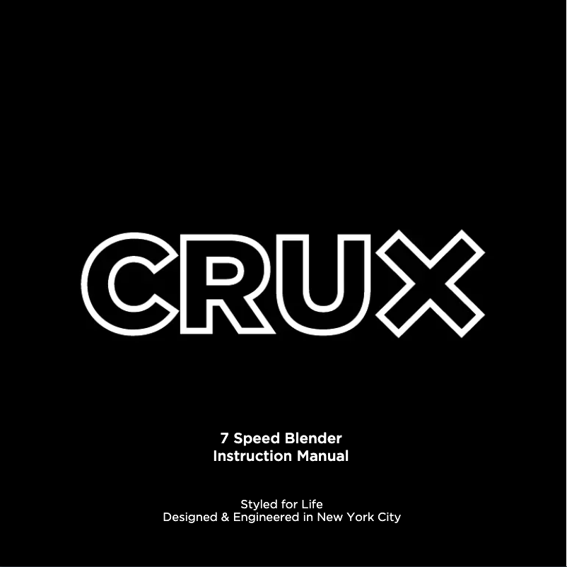 Image de la première page du manuel de l'appareil 7 Speed Blender