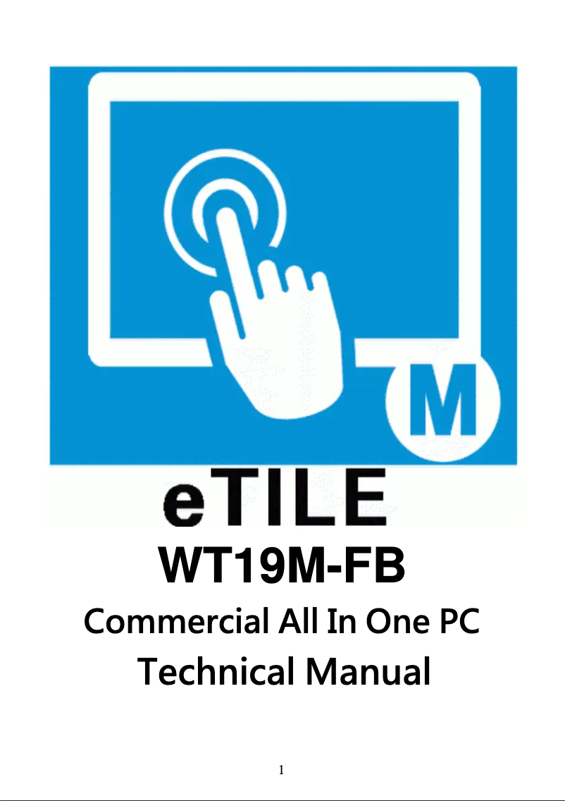Page n°1 - Manuel utilisateur Aopen WT19M-FB