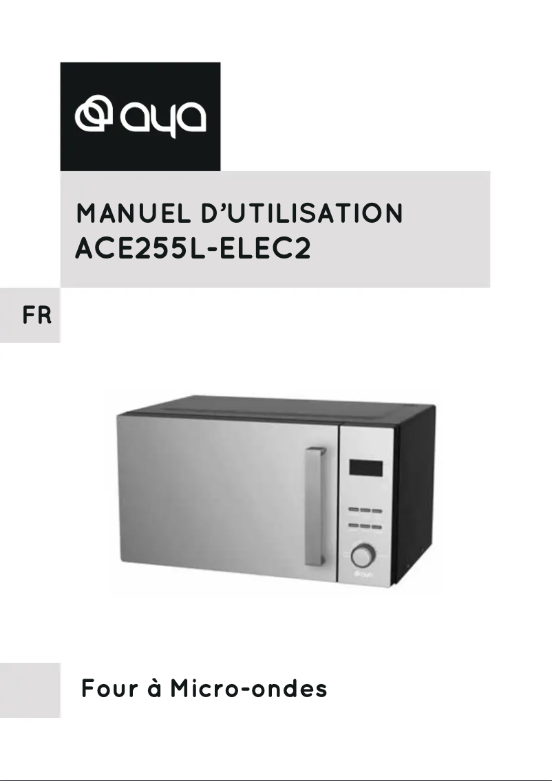 Image de la première page du manuel de l'appareil ACE255L