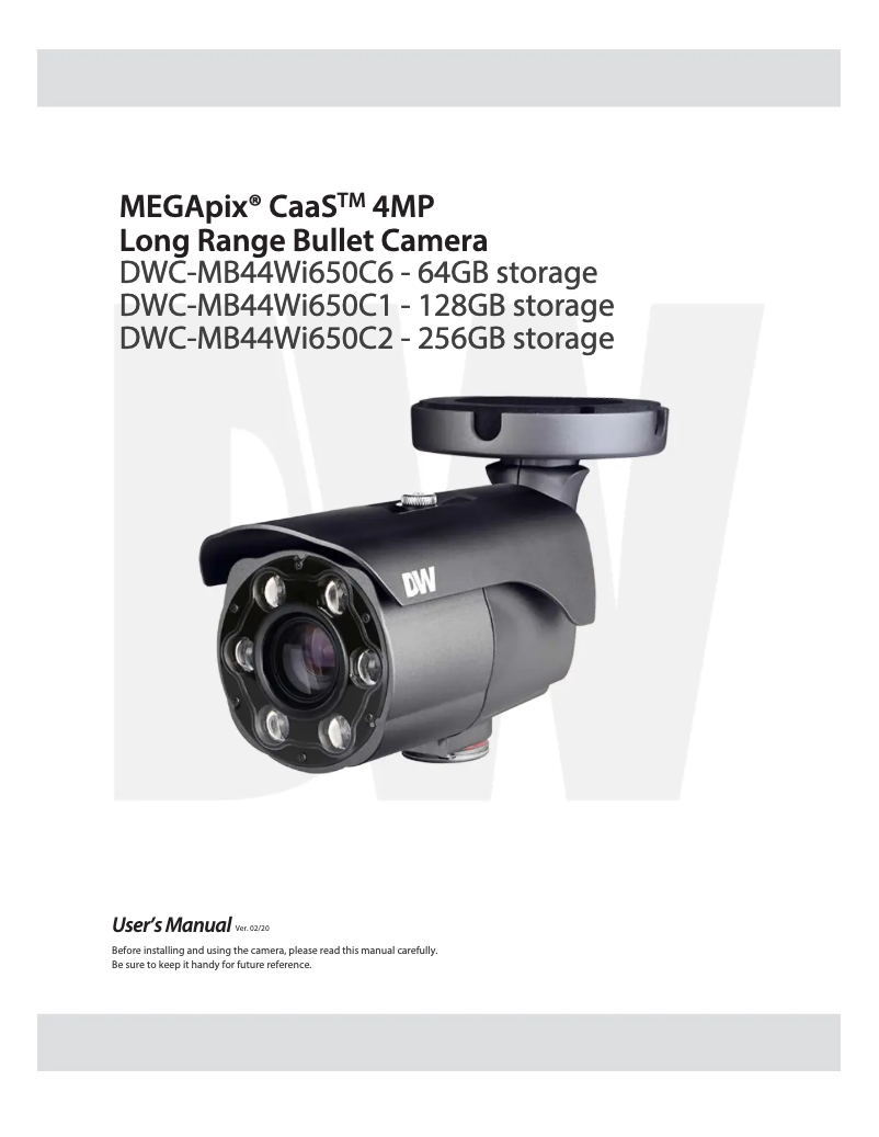 Page n°1 - Manuel utilisateur Digital Watchdog MegaPix CaaS DWC-MB44Wi650C2