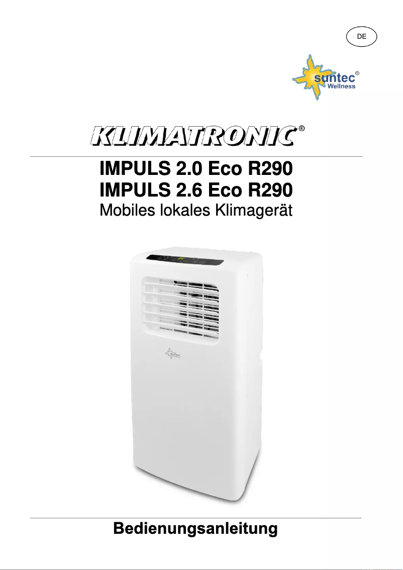 Page 1 de la notice Manuel utilisateur Suntec Klimatronic Impuls 2.6 Eco R290