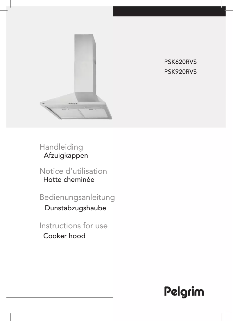 Page 1 de la notice Manuel utilisateur Pelgrim PSK620RVS
