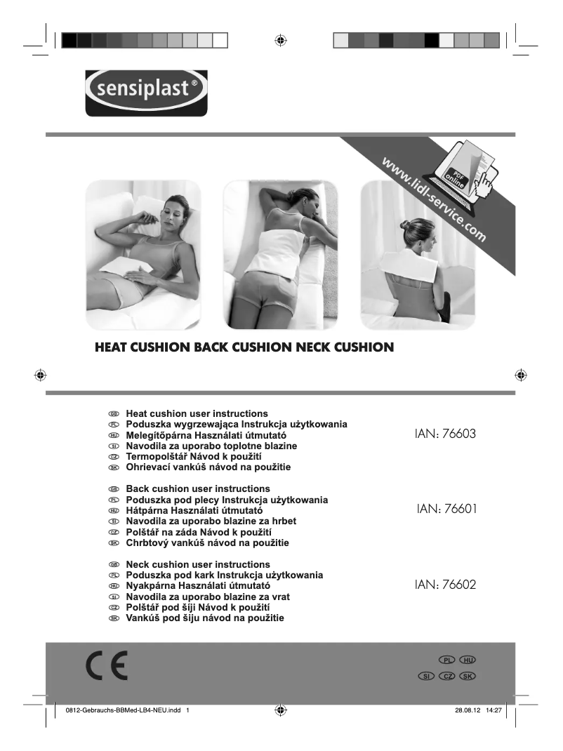 Page 1 de la notice Manuel utilisateur Sensiplast IAN 76603