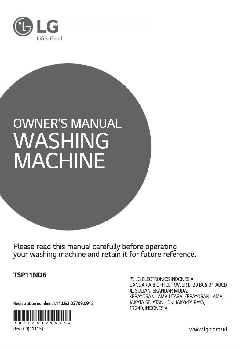 Image de la première page du manuel de l'appareil TSP11ND6