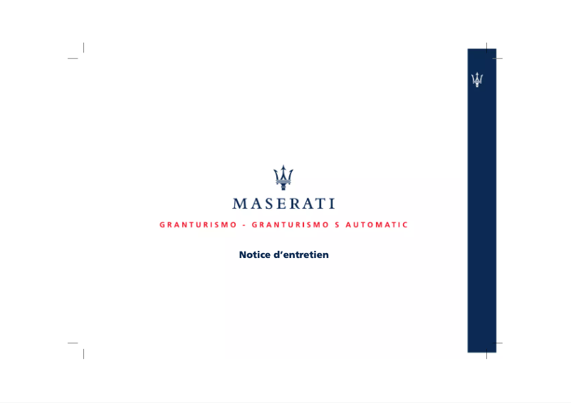 Image de la première page du manuel de l'appareil GranTurismo S (2008)