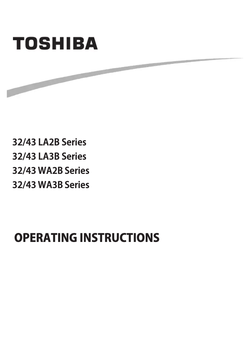 Page n°1 - Manuel utilisateur Toshiba 43LA3B63