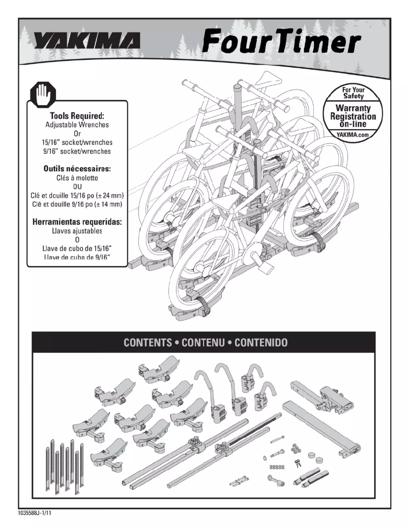 Page 1 de la notice Manuel utilisateur Yakima FourTimer