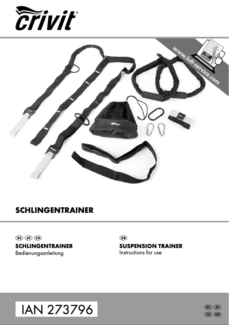 Page 1 de la notice Manuel utilisateur Crivit IAN 273796