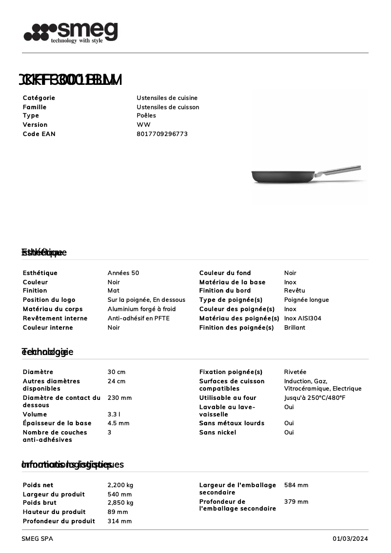 Image de la première page du manuel de l'appareil CKFF3001BLM