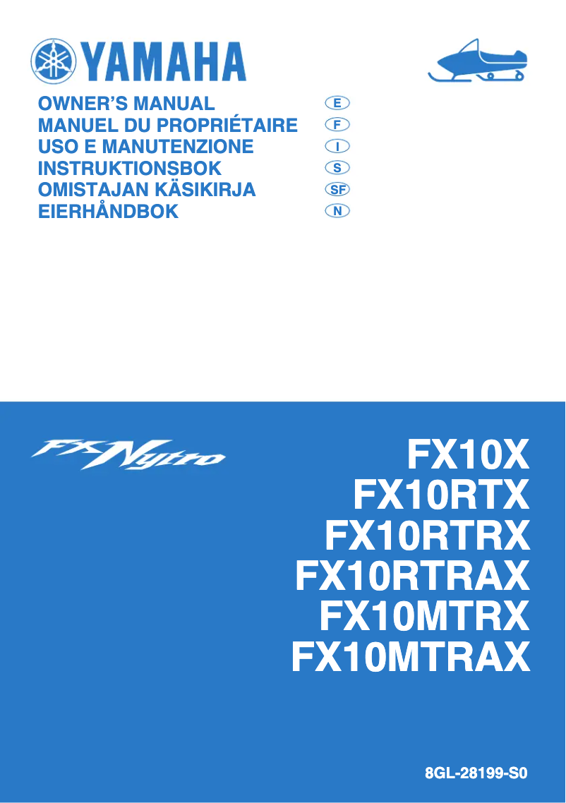 Page n°1 - Manuel utilisateur Yamaha FX Nytro X-TX (2008)