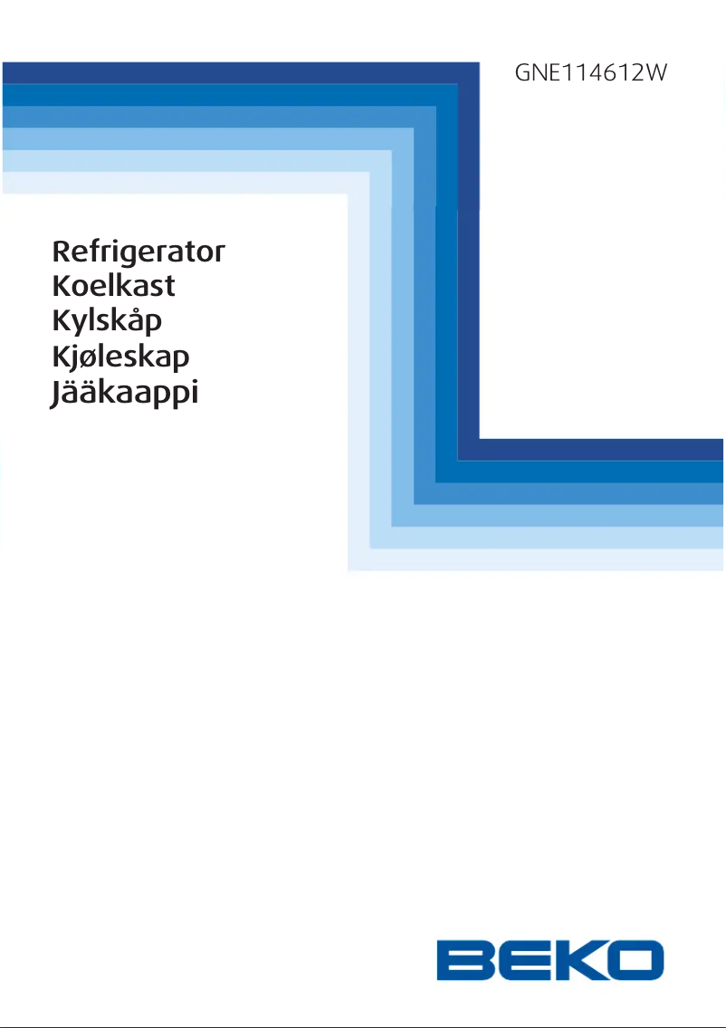 Page 1 de la notice Manuel utilisateur Beko GNE 114612 W