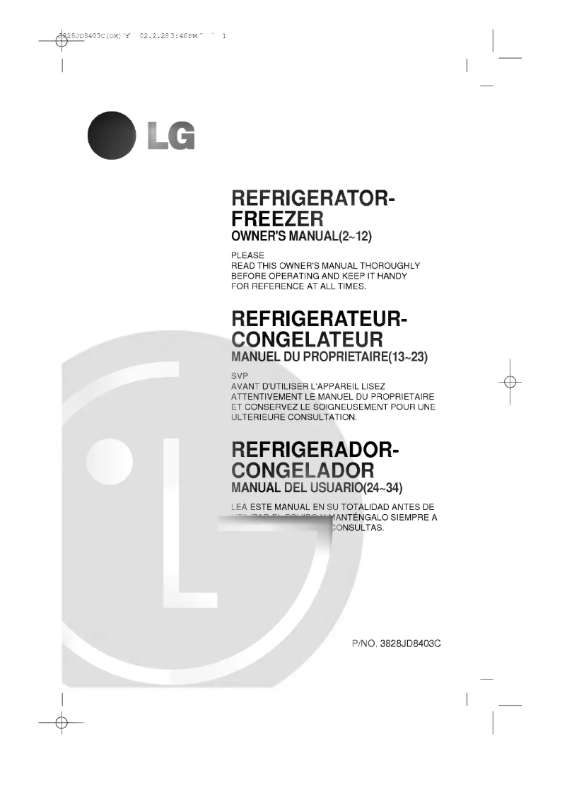 Image de la première page du manuel de l'appareil GR-S512QC