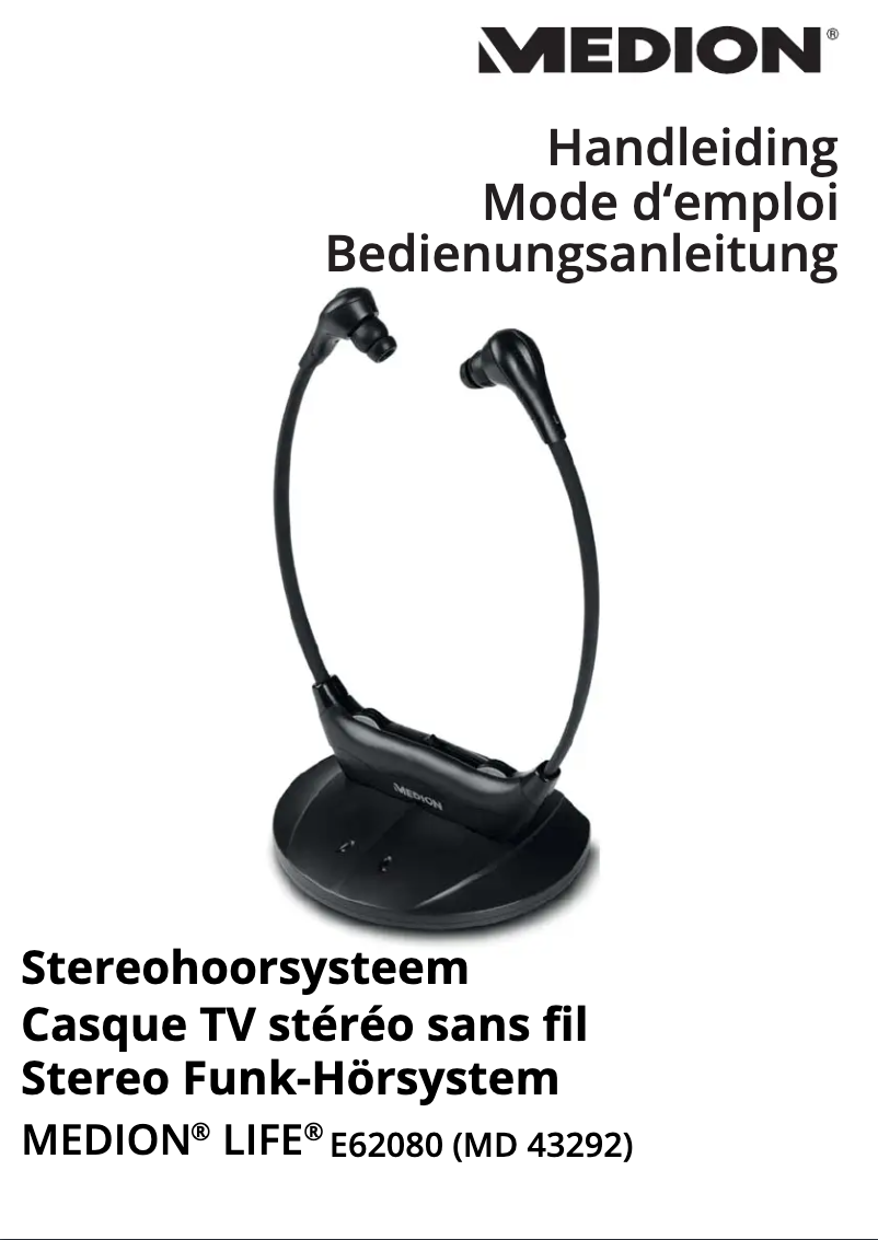 Image de la première page du manuel de l'appareil Life E62080 (MD 43292)