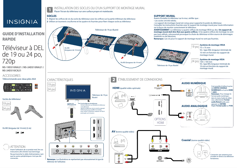 Imagen de la primera página del manual del dispositivo NS-24D310NA21