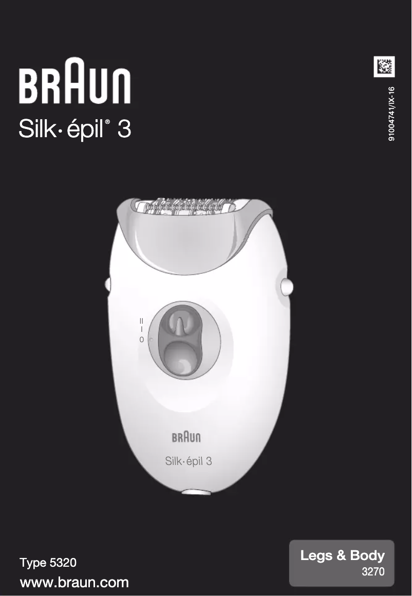 Page n°1 - Manuel utilisateur Braun Silk-epil 3 3270
