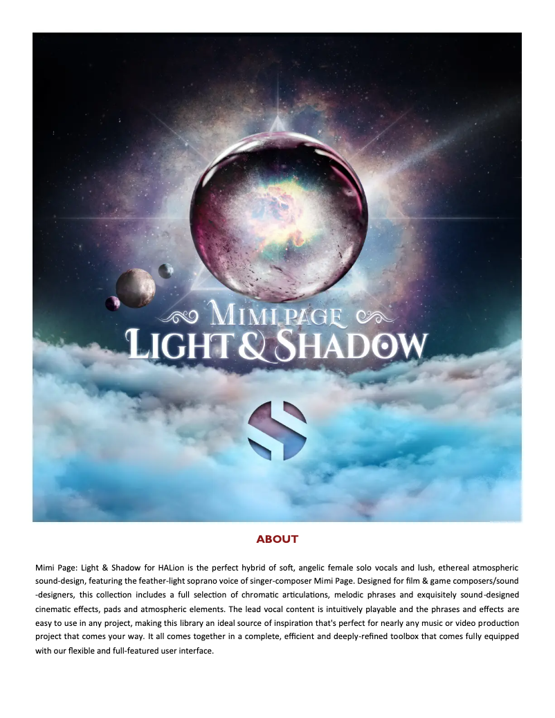 Page n°1 - Manuel utilisateur Steinberg Mimi Page Light and Shadow