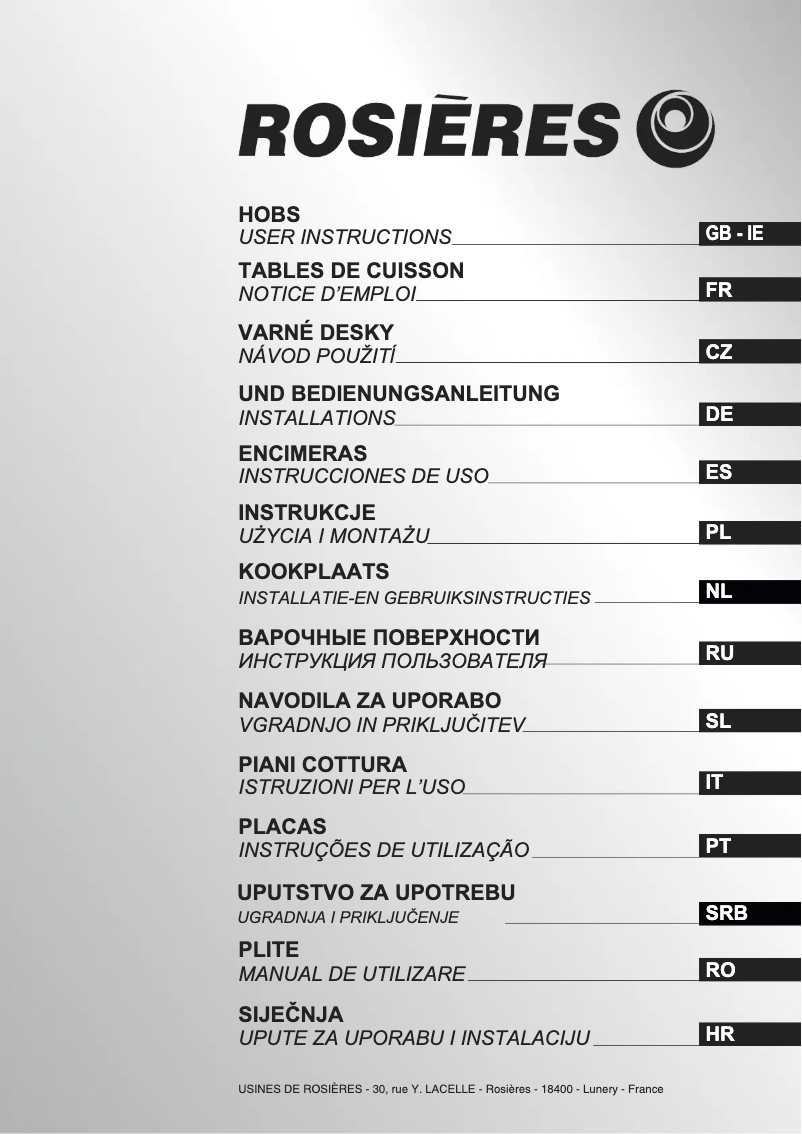 Página 1 del manual Manual de usuario Rosieres RGV 64 FM RB