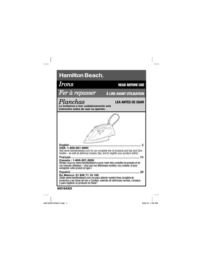 Image de la première page du manuel de l'appareil Professional 14977Z