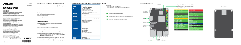 Page 1 de la notice Manuel utilisateur Asus Tinker Board