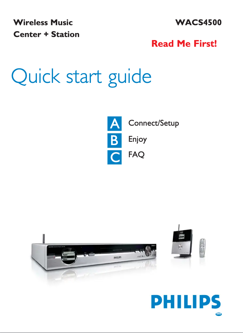 Image de la première page du manuel de l'appareil Streamium WACS4500