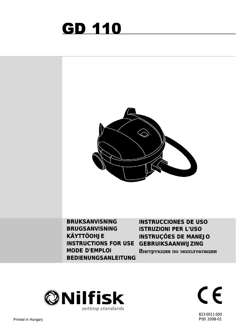 Image de la première page du manuel de l'appareil GD 110