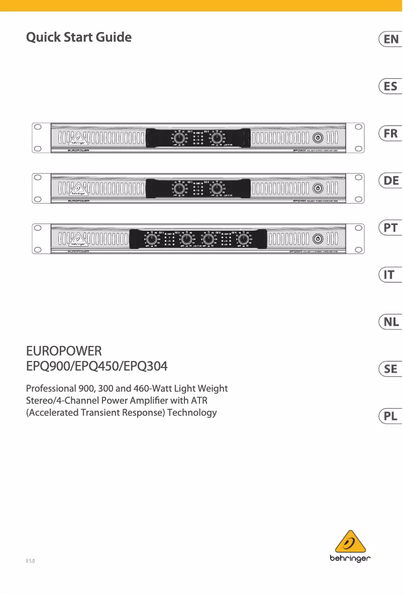 Page 1 de la notice Manuel utilisateur Behringer Europower EPQ304
