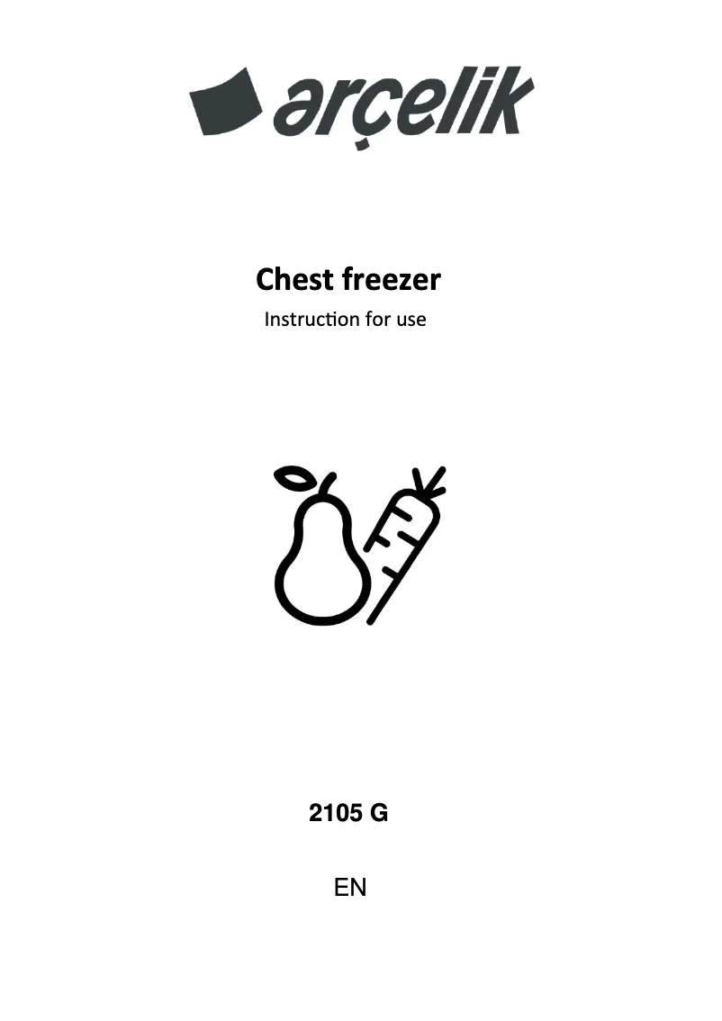 Page 1 de la notice Manuel utilisateur Arçelik 2105 G