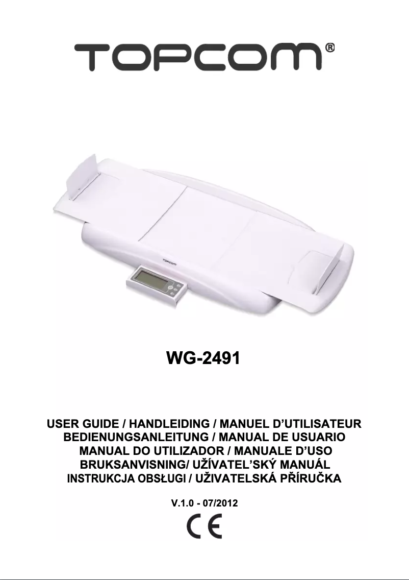 Page n°1 - Manuel utilisateur Topcom WG-2491