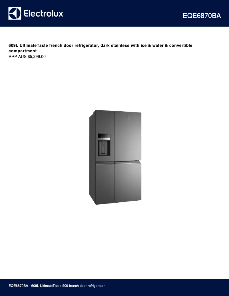 Image de la première page du manuel de l'appareil EQE6870BA