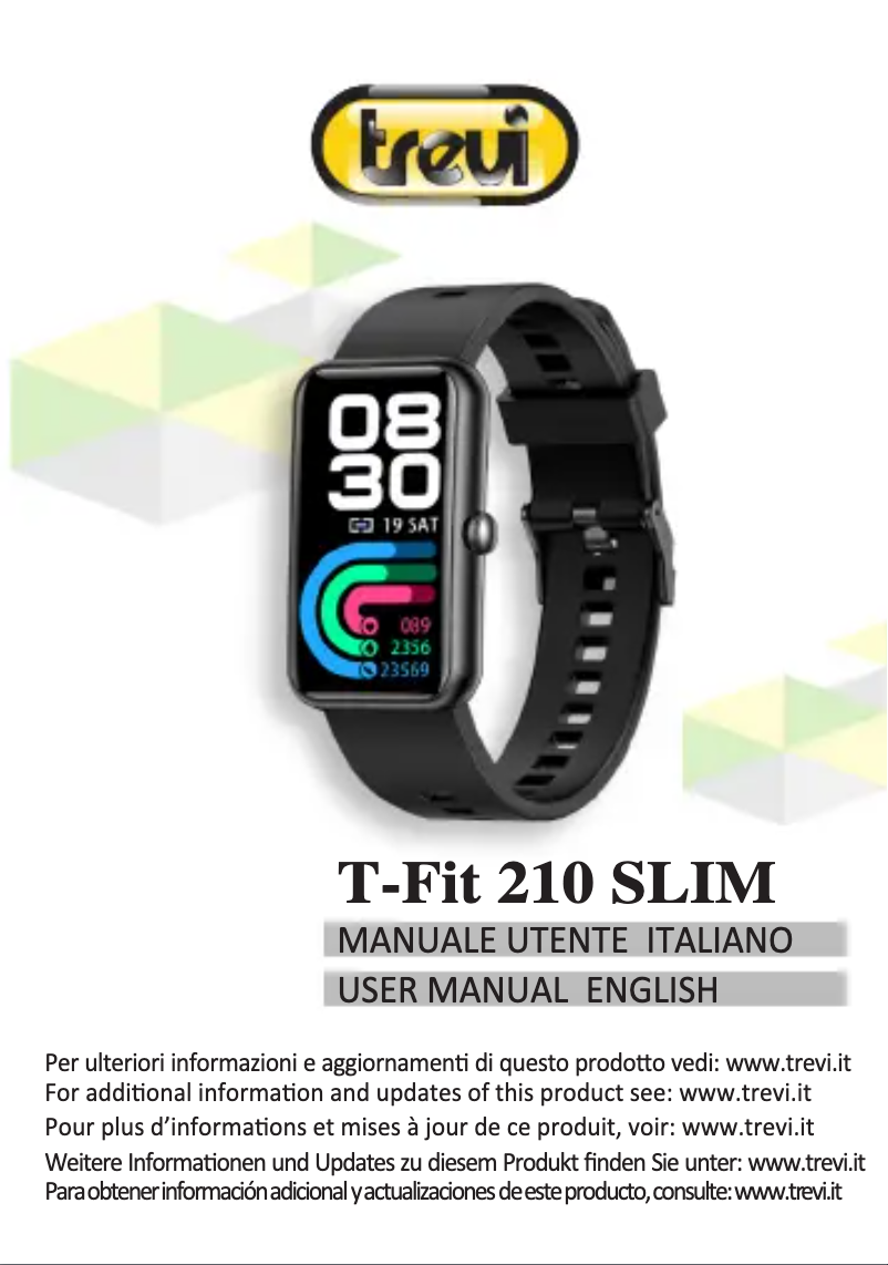 Image de la première page du manuel de l'appareil T-FIT 210 SLIM