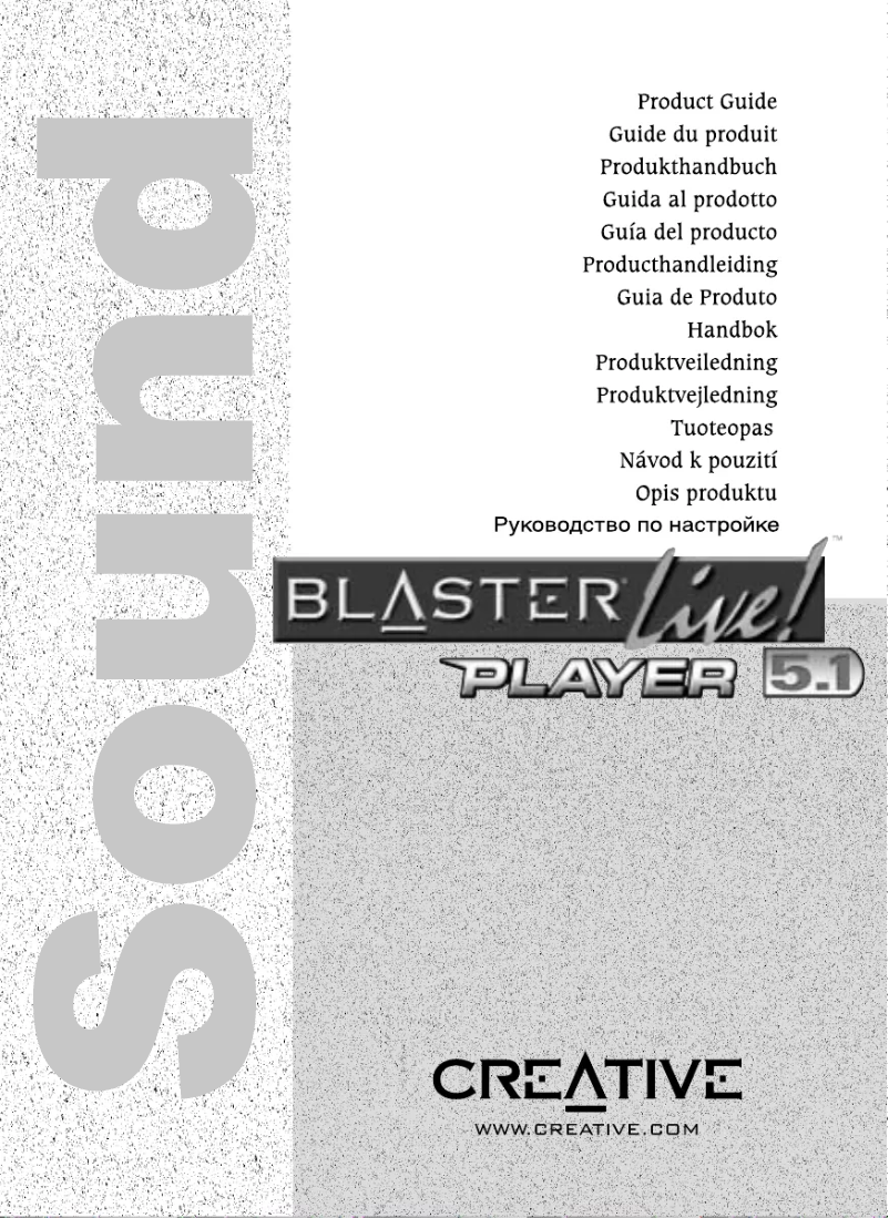 Page n°1 - Manuel utilisateur Creative Sound Blaster Live Player 5.1