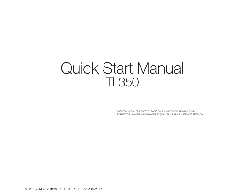 Image de la première page du manuel de l'appareil TL350
