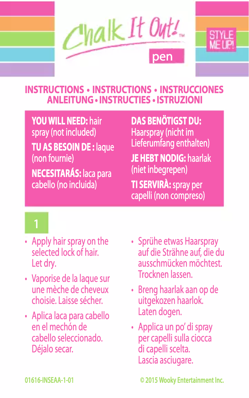 Page n°1 - Manuel utilisateur Style Me Up Chalk it out!