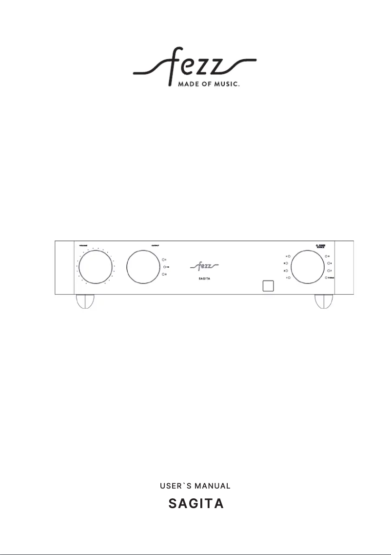 Page 1 de la notice Manuel utilisateur Fezz Sagita Evo