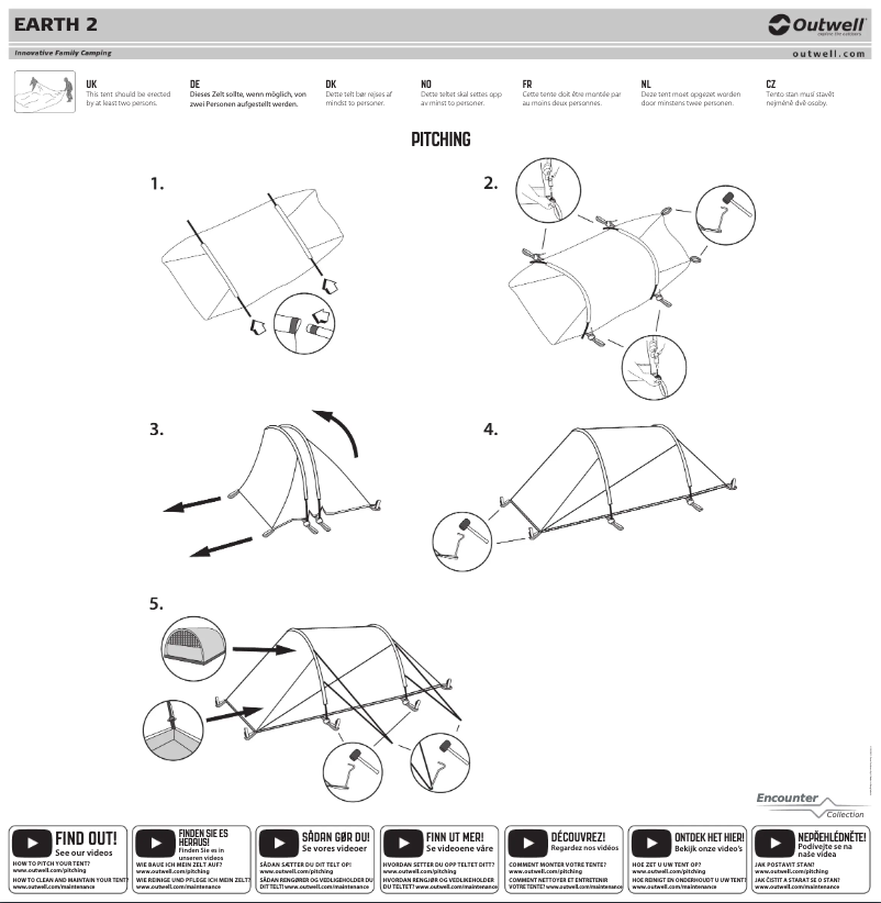 Page 1 de la notice Guide d'installation Outwell Earth 2