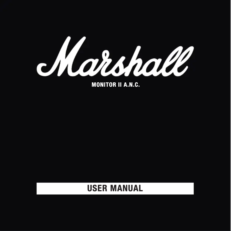 Page 1 de la notice Manuel utilisateur Marshall Monitor II A.N.C.