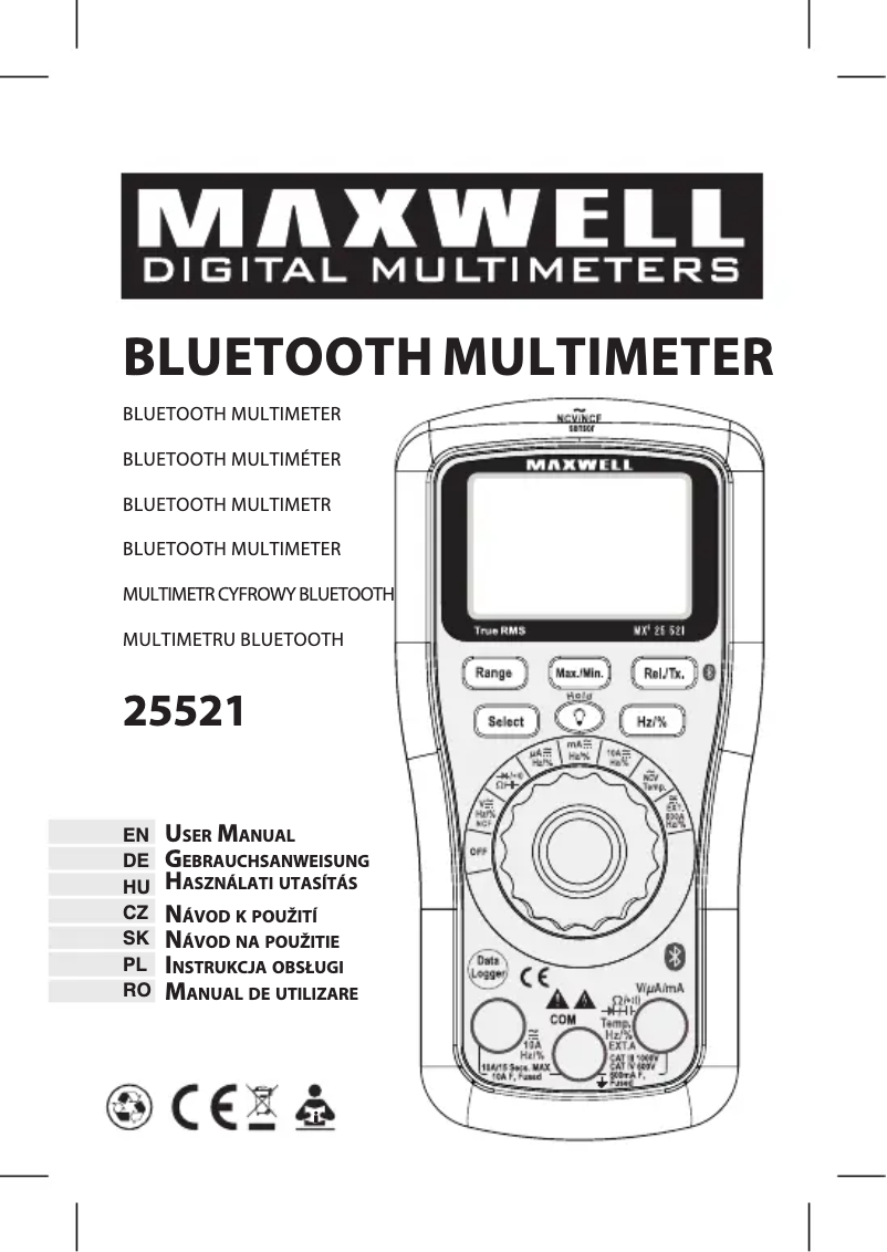 Page 1 de la notice Manuel utilisateur Maxwell MX-25521