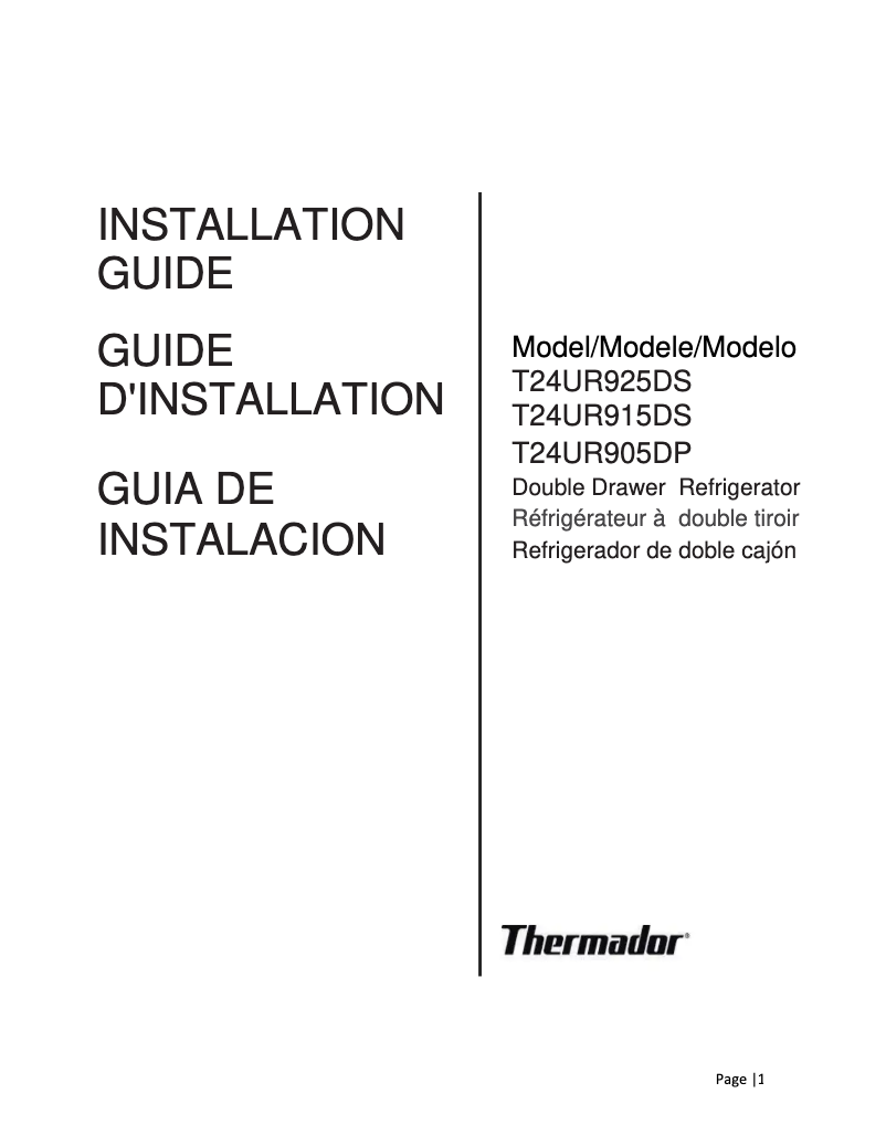 Image de la première page du manuel de l'appareil T24UR905DP
