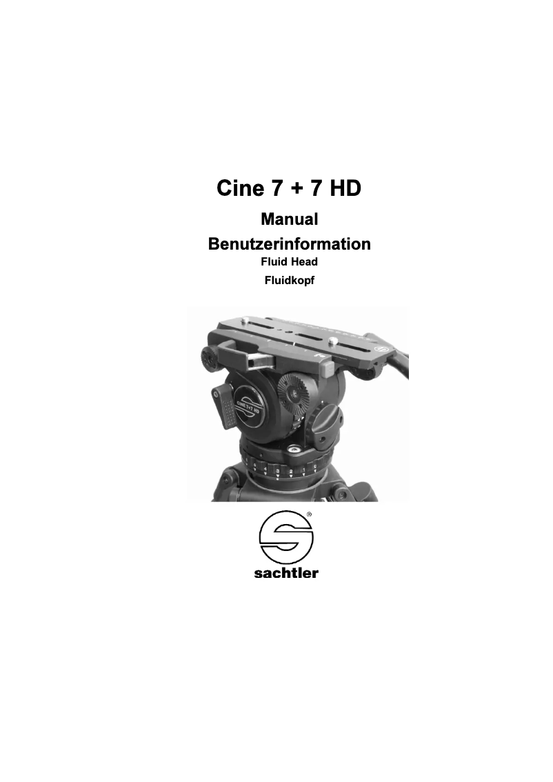 Page n°1 - Manuel utilisateur Sachtler System 7+7 HD CF