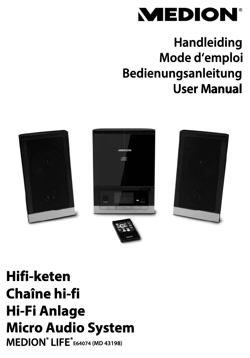 Page 1 de la notice Manuel utilisateur Medion LIFE E64074 (MD 43198)