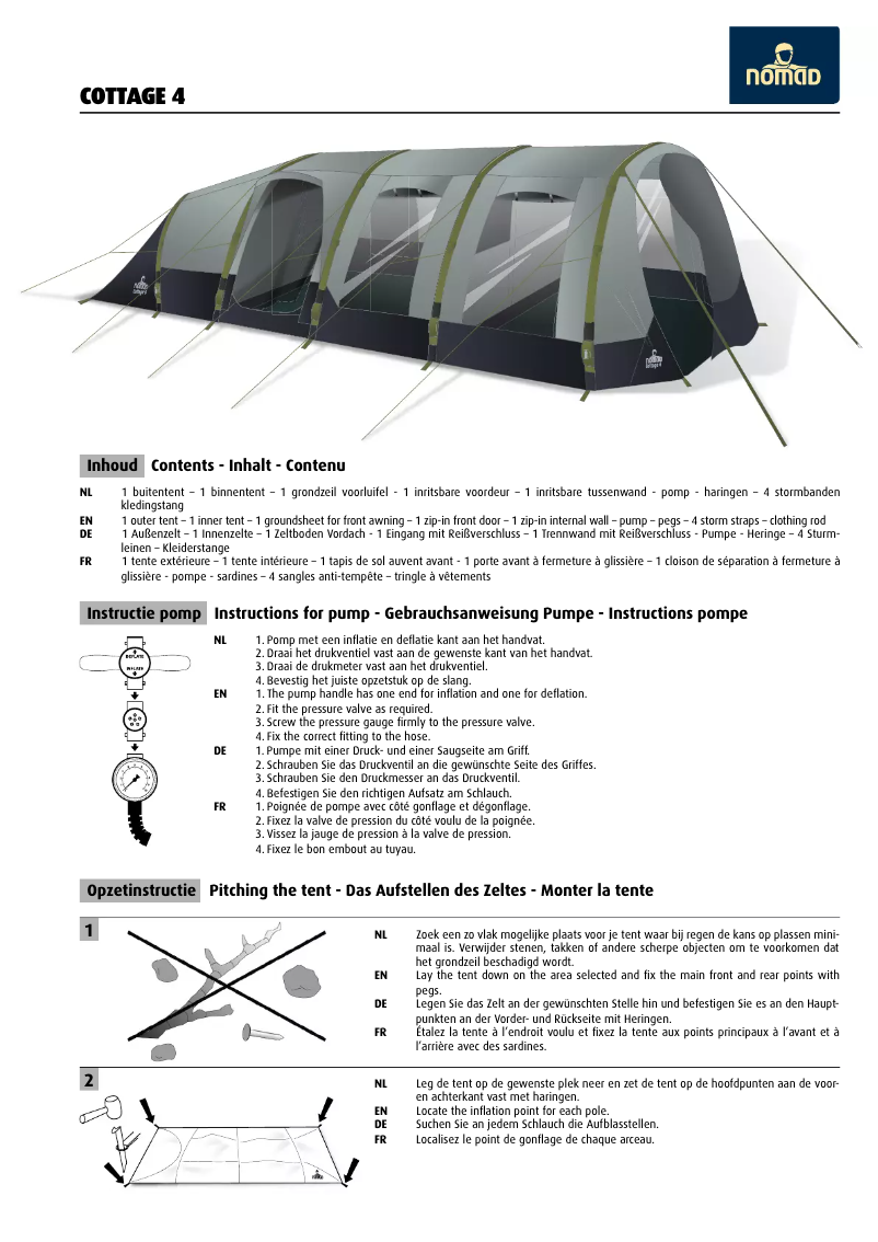 Página 1 del manual Manual de usuario Nomad Cottage 4