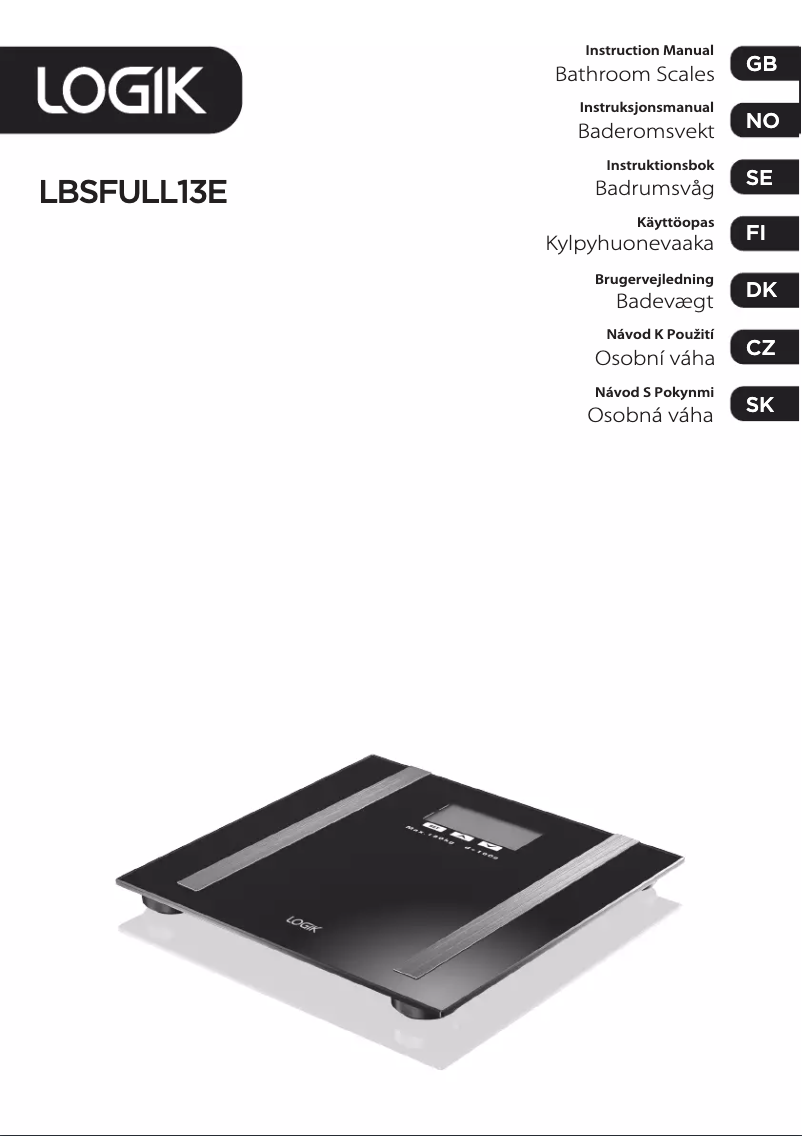 Page 1 de la notice Manuel utilisateur Logik LBSFULL13E