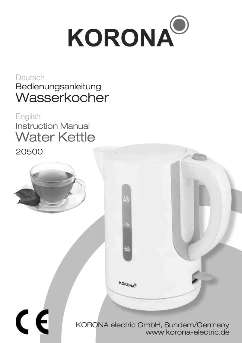 Page 1 de la notice Manuel utilisateur Korona 20500